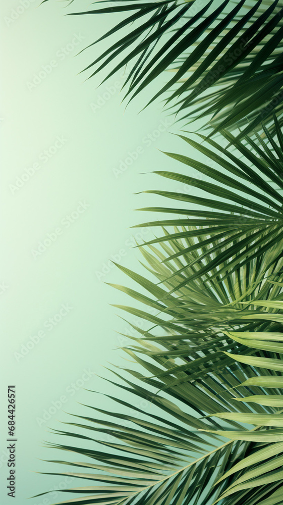 Palm leaf shadow overlay effect design