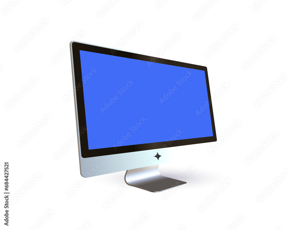 monitor mockup with blank screen isolated monitor mockup with blank screen isolated