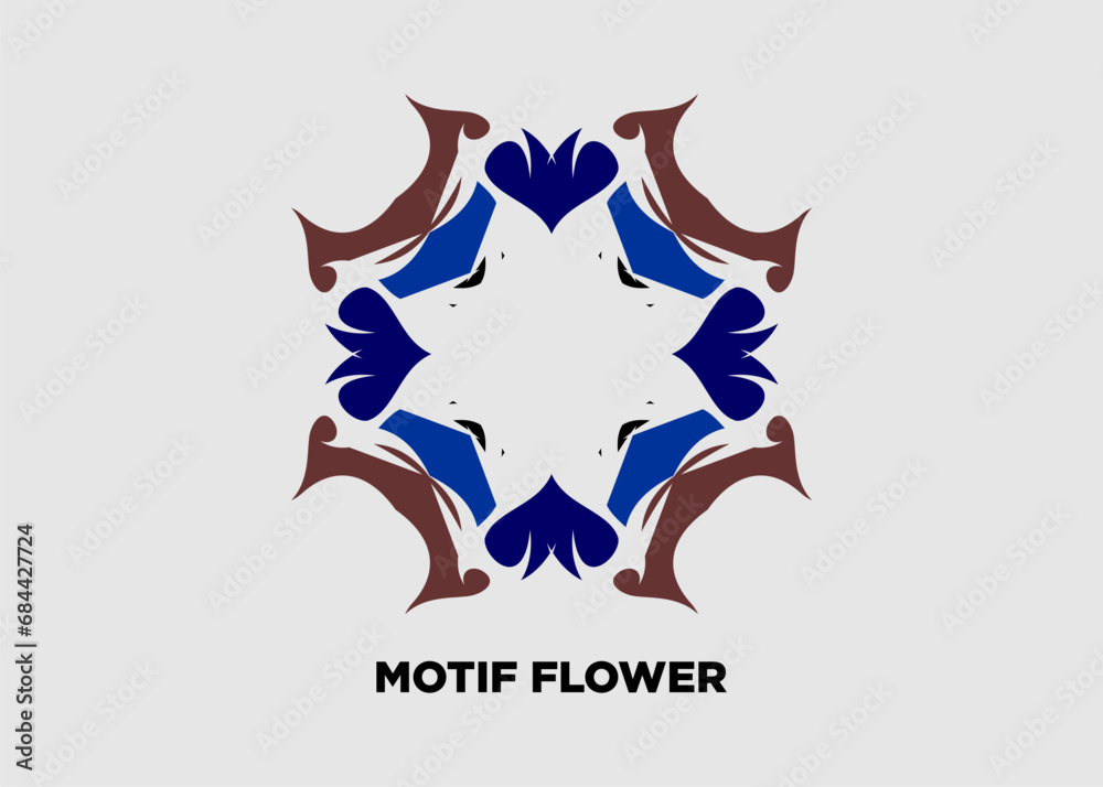Vector illustration of abstract floral motif for background Vector illustration of abstract floral motif for background