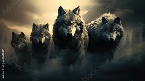 Wolf Pack Concept Illustration