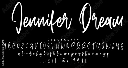 dream script sign font script vector lettering. typography. Motivational quote. Calligraphy postcard poster graphic design lettering element