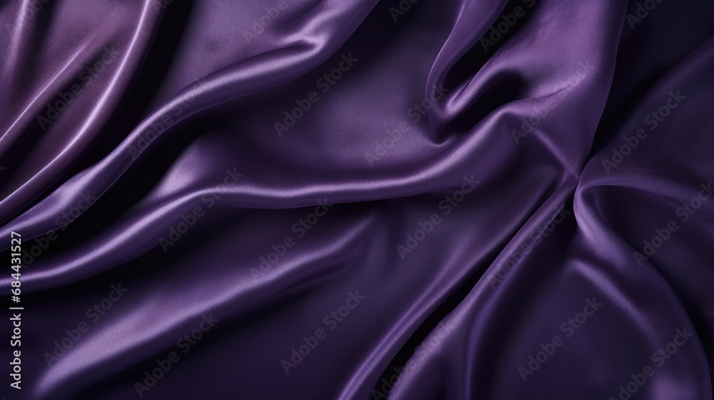 Obraz premium Luxurious purple satin or velvet fabric with smooth waves premium background
