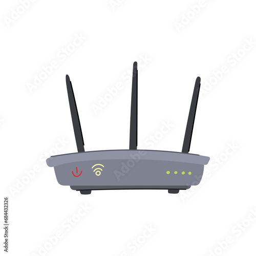 communication dsl modem cartoon. wireless web, wlan a, broadband ethernet communication dsl modem sign. isolated symbol vector illustration