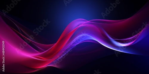 Curvy Neon Lines Abstract Shaze Glowing in Ultraviolet black red blue background texture