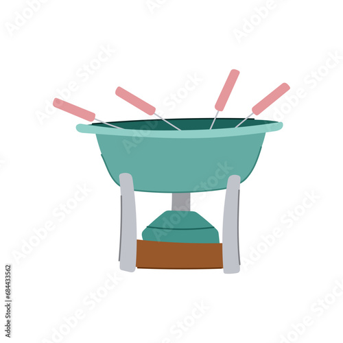 cheese fondue cartoon. dip swiss, pot melted, hot dinner cheese fondue sign. isolated symbol vector illustration