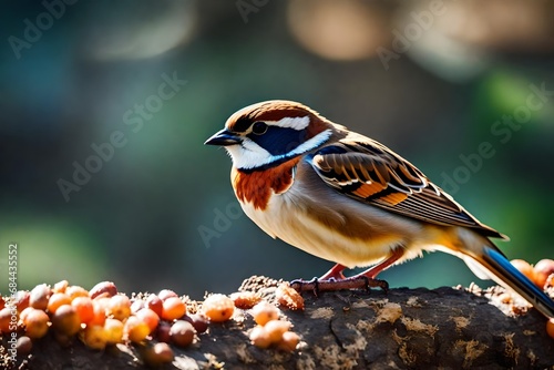 a sparrow on a branch photo