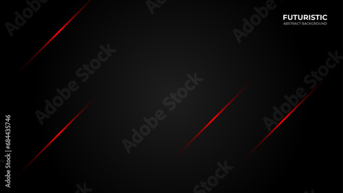 Futuristic Abstract shiny red lines on dark background. Concept technology futuristic lines with light effect. Modern design template element future style for flyer, card, cover. vector illustration