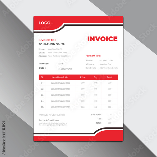 Invoice design template