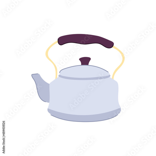 water kettle cartoon. drink electric, kitchen hot, tea heat water kettle sign. isolated symbol vector illustration