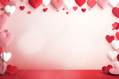 valentines background with hearts,Generated By Ai