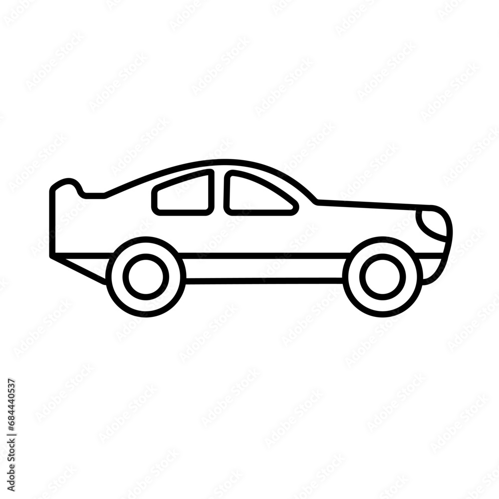 transportation line icon, white background vector icon
