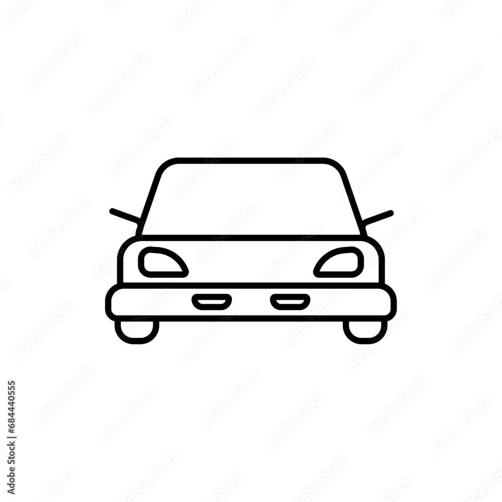 transportation line icon, white background vector icon