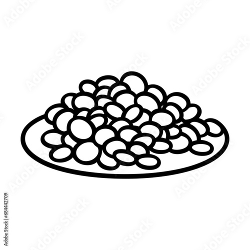 Simple Illustration of Lentil. SVG Vector