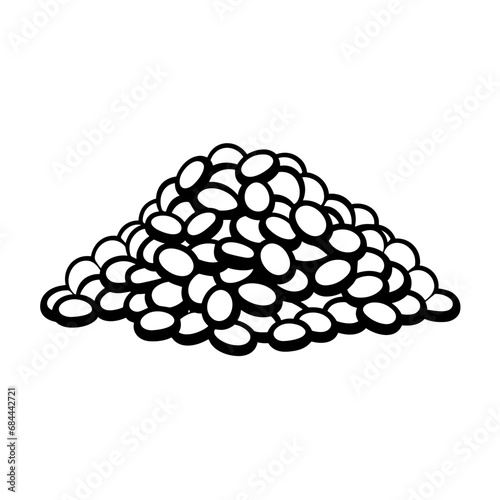 Simple Illustration of Lentil. SVG Vector