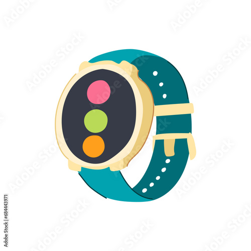 technology smart watch cartoon. digital wearable, hand lifestyle, person sport technology smart watch sign. isolated symbol vector illustration photo