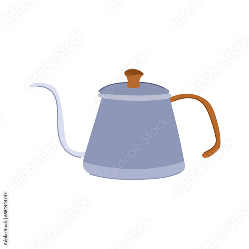 cafe steel drip kettle cartoon. teapot coffee, drink metal, tea americano cafe steel drip kettle sign. isolated symbol vector illustration