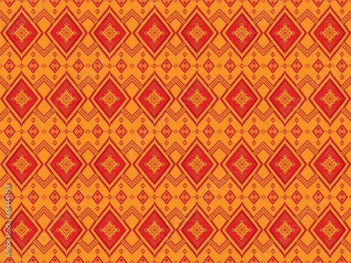 ikat pattern traditional Design for background,wallpaper,clothing,illustration.Texture, home decorations.Geometric ethnic. folk embroidery, Asia,Peru, china,Moroccan. Motif ethnic handmade beautiful