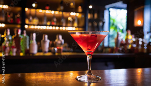 martini cocktail in bar