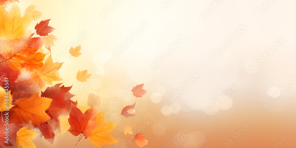 Whispers of Fall: A Visual Journey Through the Rustic Charm of Fall Leaves Backgrounds generative AI