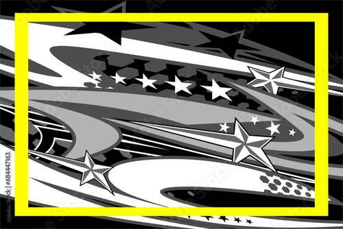 vector abstract racing background design with a unique line pattern and a combination of grayscale colors that looks fierce
