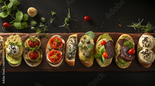 Banquet Table Snacks Food On Plates   Background HD  Illustrations