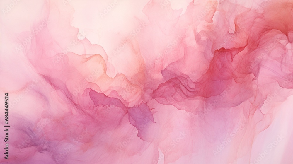 Abstract pink and watercolour textures blending harmoniously to form an artistic 