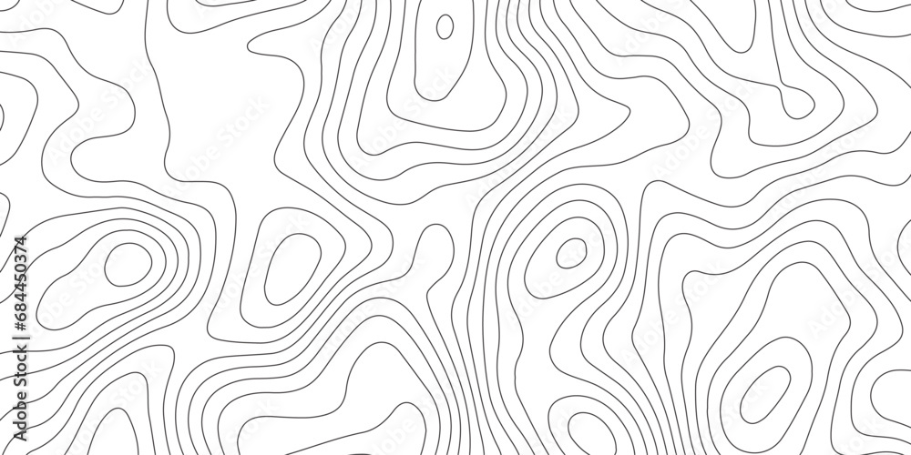 Abstract Background Of The Topographic Contours Map With Geographic Line Map White Wave Paper 0517