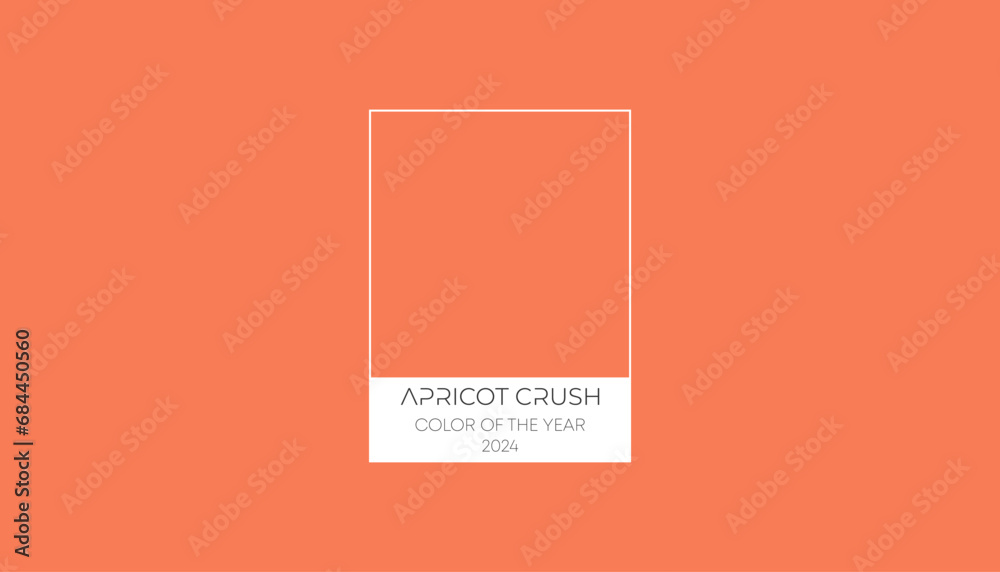 Trendy color of the year 2024, apricot crush color scheme palette design. - obrazy, fototapety, plakaty 