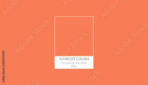 Trendy color of the year 2024, apricot crush color scheme palette design.