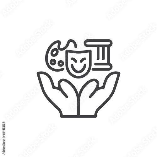 Travel Cultural Experience line icon