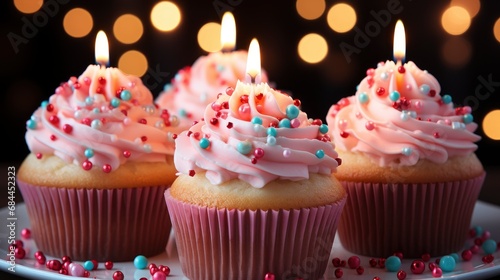 Celebrating Birthdays Muffins   Background HD  Illustrations