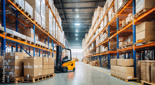 Maximizing Space: Warehouse Interior with Packed Racks