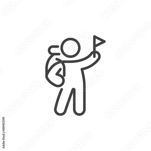 Tour Guide line icon