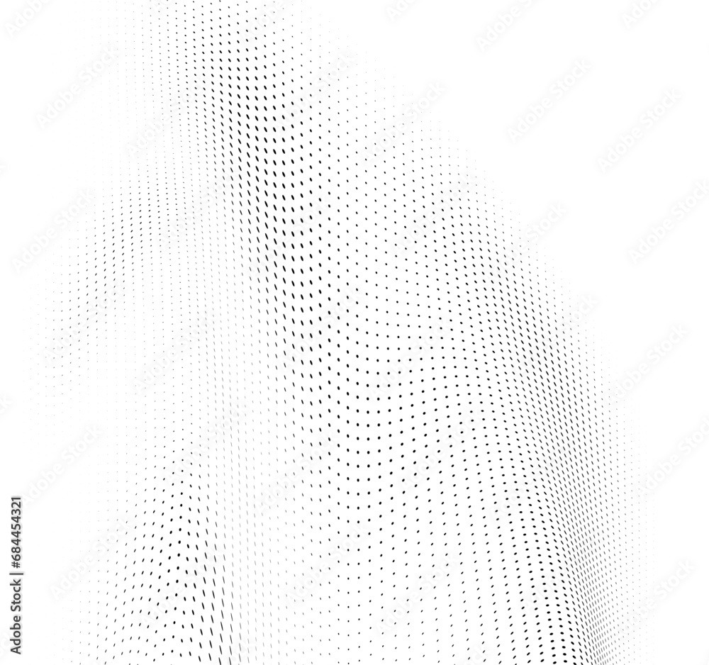 Monochrome texture halftone wave of black dots on a white background Monochrome texture halftone wave of black dots on a white background