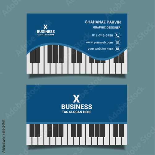 Piano Business Card design