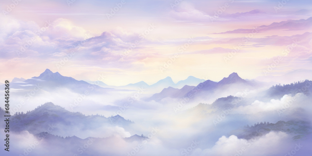 Naklejka premium 山 背景 風景