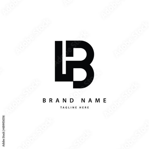 LB vector logo design alphabet template style