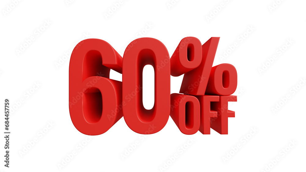 3D 60 percent off discount number. Promotion, sale tag, big sale. 60 percent off special offer. 60% off. 3d illustration 3D 60 percent off discount number. Promotion, sale tag, big sale. 60 percent off special offer. 60% off. 3d illustration