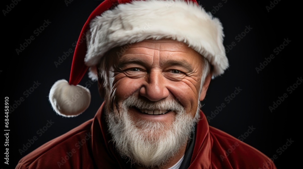 Close Halfface Santa Claus On Gray , Background HD, Illustrations Close Halfface Santa Claus On Gray , Background HD, Illustrations