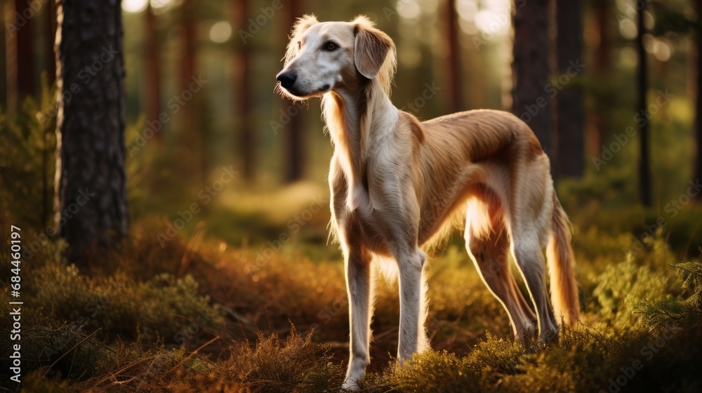 Generative AI image of a saluki dog