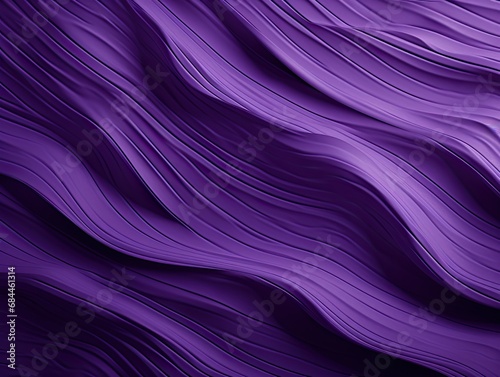 Abstract purple background. Convex wavy lines . A wall with a texture. Flowing 3d stripes