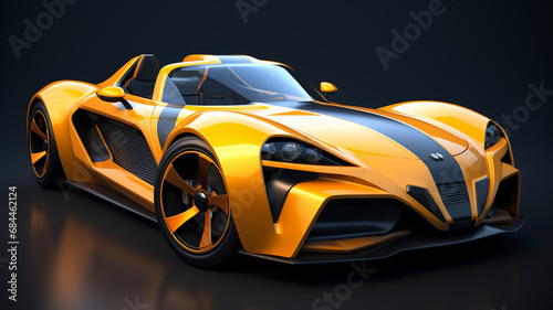 3d render beautiful exotic super car