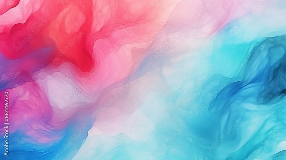 Abstract colorful watercolor paint blue green pink