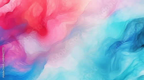 Abstract colorful watercolor paint blue green pink