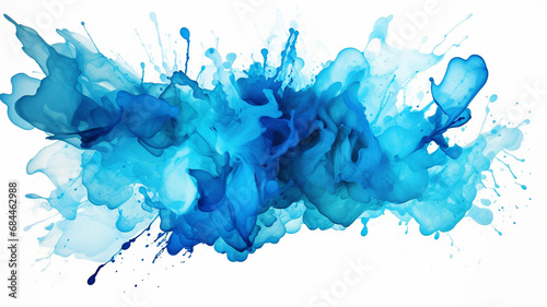 Blue blot of watercolor