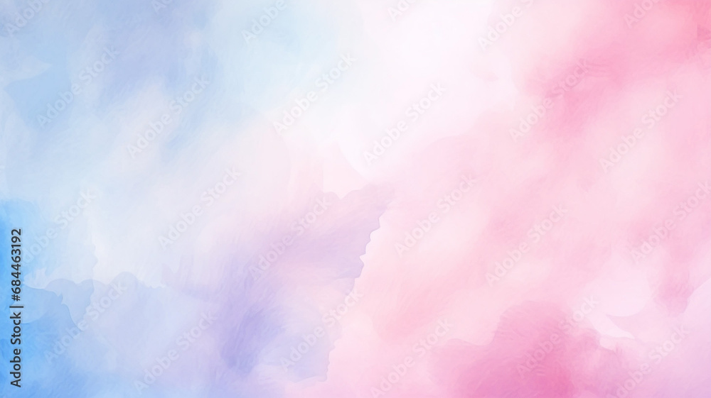 Beautiful light pink and blue pastel watercolor background