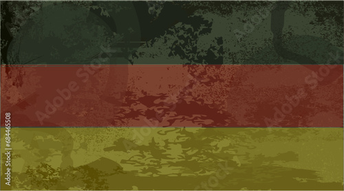 Flagge Deutschland mit Camouflage Muster