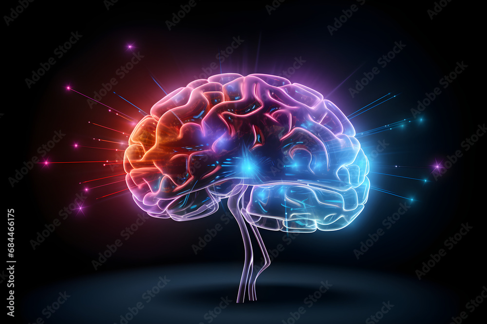 human brain 3D anatomy concept visualisation human brain 3D anatomy concept visualisation