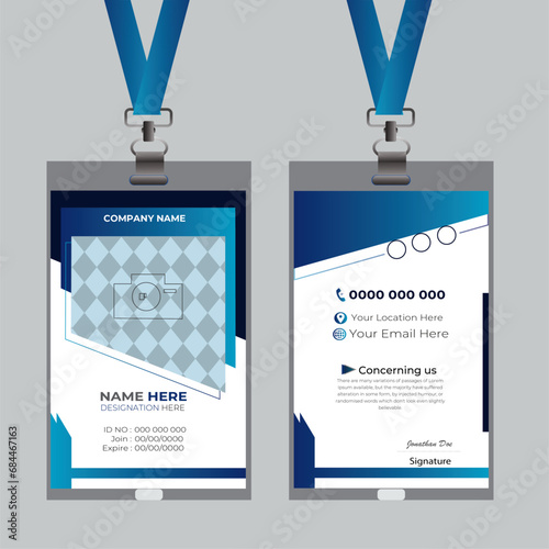 Vector modern office id card and template design
