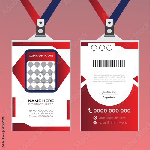 Vector modern office id card and template design
